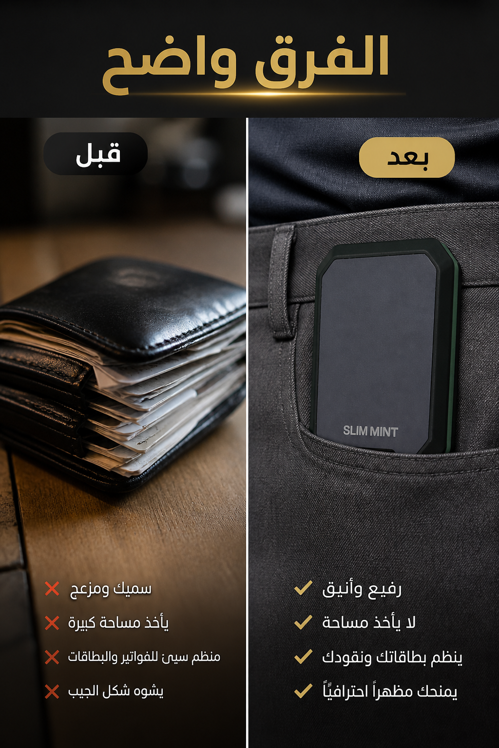 Slim Mint – محفظة ألمنيوم نحيفة مع حماية RFID