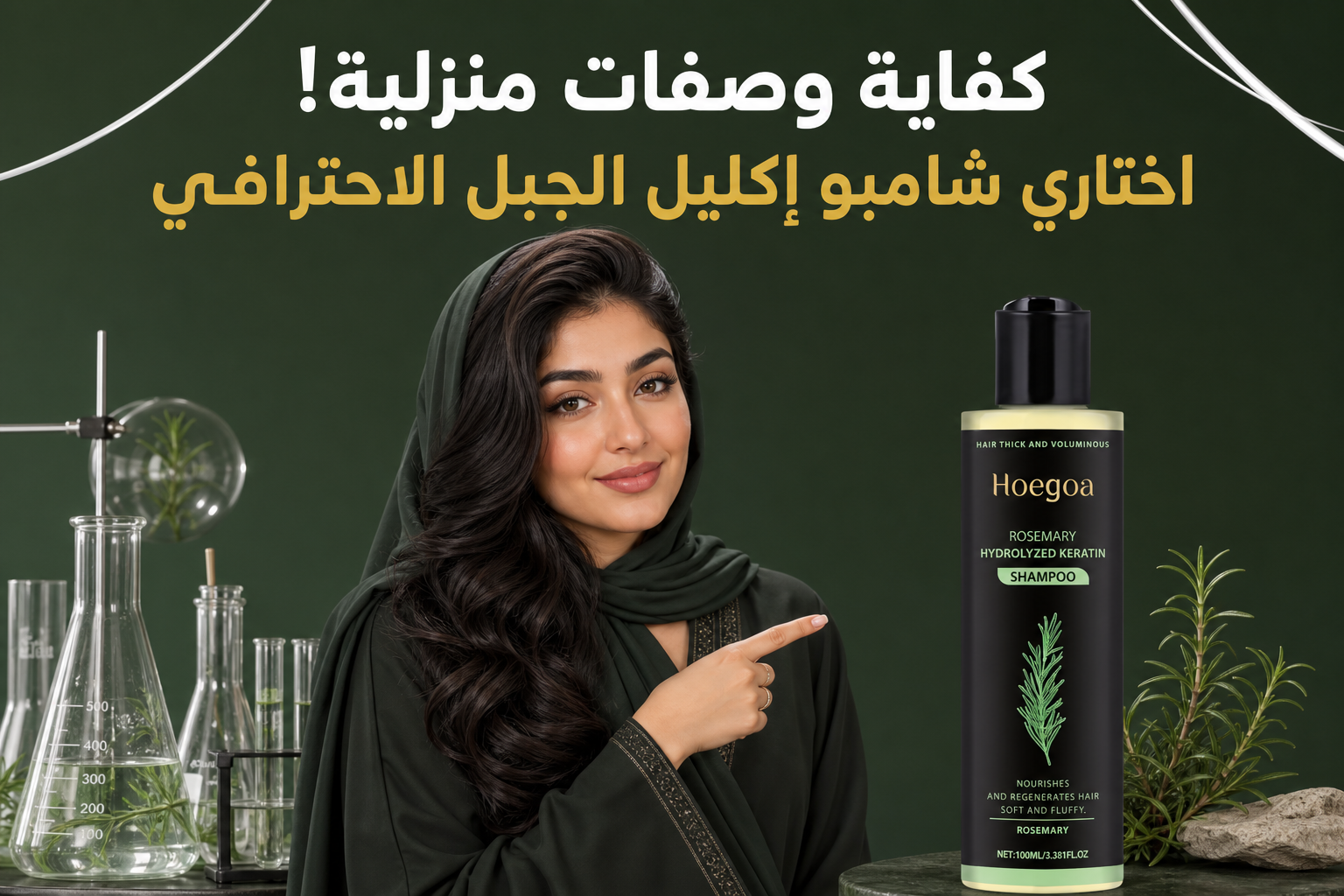 شامبو عضوي لنمو الشعر بإكليل الجبل