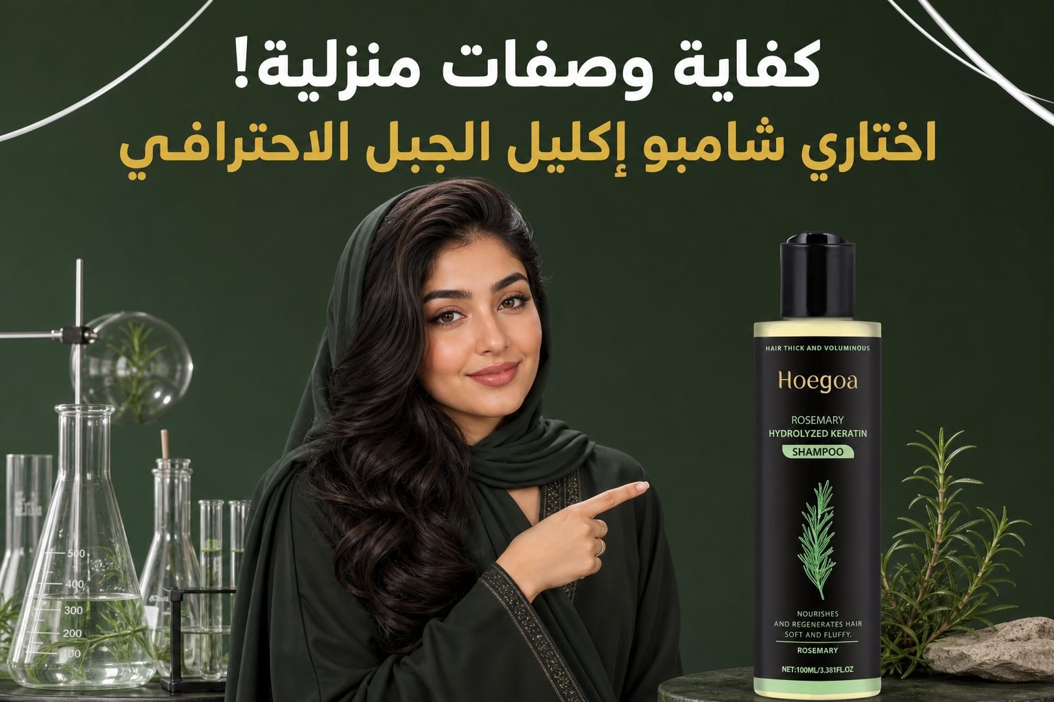 شامبو عضوي لنمو الشعر بإكليل الجبل